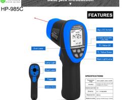 Infrared laser thermometer gun