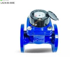 Mechanical water meter for waste water